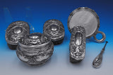Tiffany and Co Sterling Silver Dresser Set 6pc Cherubs Motif (#8900) Lovely!