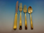 Old Lace Gold by Towle Sterling Silver Flatware Set For 8 Service Vermeil