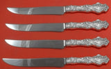 Irian by Wallace Sterling Silver Steak Knife Set 4pc Large Texas Sized HH Custom