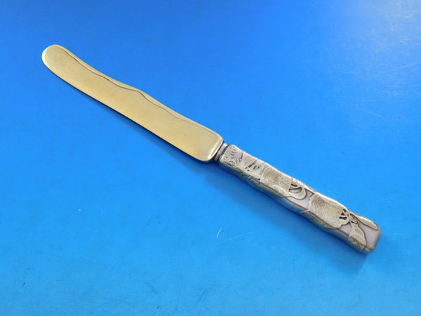 Lap Over Acid Etched by Tiffany Sterling Silver Dessert Knife GW HHAS w/ Oranges