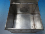 Derby Silver Co Silverplate Humidor Figural Horse Rider Birds Flowers (#5882)