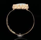 18k and 14k Yellow Gold 1.74 Carat Australian Genuine Natural Opal Ring (#J6571)