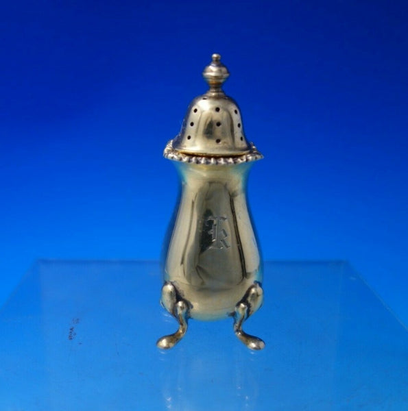 English Sterling Silver Pepper Shaker Vermeil 3 1/8" x 1" 1 ozt. (#6302)