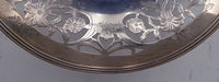 JE Caldwell Sterling Silver Fruit Basket with Swing Handle Daisy Flowers (#8415)
