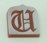 14K Gold Carved Agate Initial Pendant - You Choose Personalized New (#J2154)