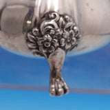 Daffodil by Poole Sterling Silver Gravy Boat w/ Wood and Lion Feet #996 (#4765)