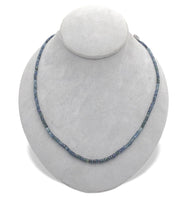 60 Carat TW Genuine Sapphire Ombre Faceted Bead Necklace with 14k Clasp (#J7237)