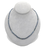 60 Carat TW Genuine Sapphire Ombre Faceted Bead Necklace with 14k Clasp (#J7237)