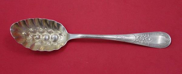 Daisy by Towle Sterling Silver Serving Spoon w/Embossed Fruit Gold Washed 8 1/4"