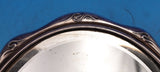 Sterling Silver Hand Mirror with Iris Poppy Chrysanthemum Floral Motif (#9298)