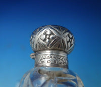 English Sterling Silver Perfume Flask with Cut Crystal 11 3/4" (#5545)
