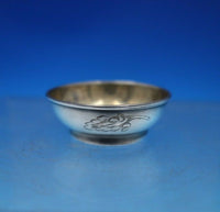 Russian .875 Silver Salt Cellar w/ Gold Washed Interior Engraved Leaves (#6846)