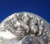 Floral by Unger Sterling Silver Powder Jar with Cut Crystal 3 1/4" Tall (#5154)