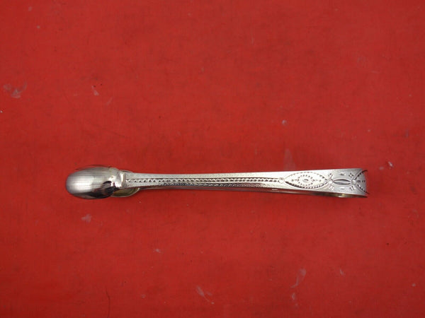 English Georgian Sterling Silver Sugar Tong London 1800 Engraved 5 5/8" Vintage