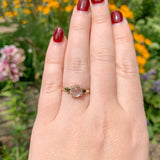 10k Yellow Gold Vintage Genuine Natural Moonstone Ring Size 7.5 (#J6928)