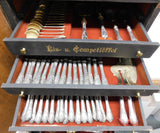 Model #150 by Bruckmann Sohn 800 Silver Flatware Set Service 175 pcs in Orig box
