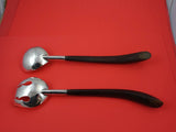 Mexican Sterling Silver Salad Serving Set 2-pc w/ rosewood handles 13"