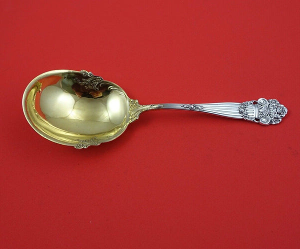 Georgian by Towle Sterling Silver Berry Spoon gold wash 7 3/4"