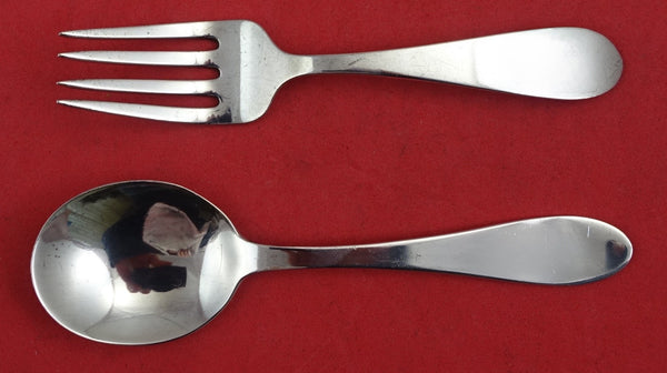 Puritan by Gorham Sterling Silver Baby Set 2-pc fork 4 1/2" spoon 4 3/8"