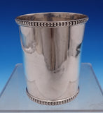 J.E. Caldwell Coin Silver Mint Julep Cup Beaded 3 1/2" x 2 3/4" 3.9 ozt. (#7775)