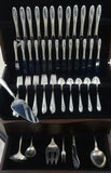 Sculptured Rose by Towle Sterling Silver Flatware Set For 12 Service 67 Pieces