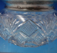 Cluny by Gorham Sterling Silver Powder Jar with Cut Crystal #S2509 (#3140)