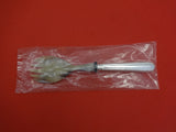 Perlinato by Fina-Italy Sterling Silver Salad Serving Fork w/Horn 9" New