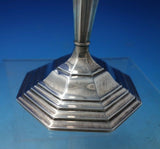 Webster Sterling Silver Candlestick Bright-Cut 12" x 3 1/4" c.1930 (#5644)