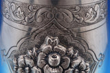 Italian Sterling Silver Goblet with beaded floral & engraved design (#8370)