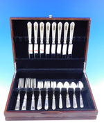 Saint Dunstan Chased Gold by Gorham Sterling Silver Flatware Set 32 pc J mono Dn