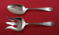 Sheraton by Mount Vernon Sterling Silver Salad Serving Set 2pc AS 9 1/4"