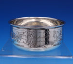 William Kerr Sterling Silver Child's Bowl Acid Etched with World Scenes (#7772)