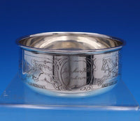 William Kerr Sterling Silver Child's Bowl Acid Etched with World Scenes (#7772)
