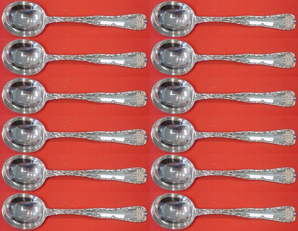 Wave Edge by Tiffany and Co Sterling Silver Gumbo Soup Spoon Set 12 pieces 8"