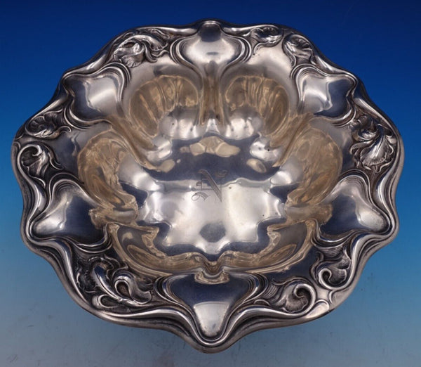 Eton by Wallace Sterling Silver Fruit Bowl with Iris #1164 11 1/4" (#8456)