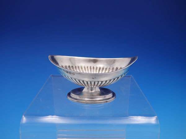 1884 Victorian English Sterling Silver Salt Dip with Pedestal Base (#4307)