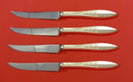 White Paisley by Gorham Sterling Silver Steak Knife Set 4pc HHWS Custom 8 1/2"