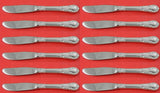 American Victorian by Lunt Sterling Silver Butter Spreader HH Mod Set 12 pcs