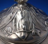 Martial Fray French .950 Silver Tea Pot w/ 3-D Bird Fluted Bright-Cut (#6033)