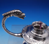 Egyptian Silver Cigar Lighter Hand Engraved with Curved Figural Handle (#8126)