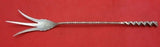 Square Twist #5 by Whiting Sterling Silver Lettuce Fork Bright-Cut 8 3/4"