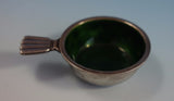 Bernadotte by Georg Jensen Sterling Silver Salt Dip with Green Enamel #9 (#1544)