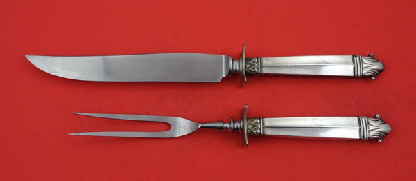 International Sterling Silver Steak Carving Set 2pc  knife 10 7/8 fork 9 3/8"