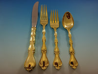 Country Manor by Towle Sterling Silver Flatware Service 12 Set Vermeil Gold