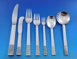 Parallel by Georg Jensen Sterling Silver Flatware Set 8 Service 60 pieces Dinner