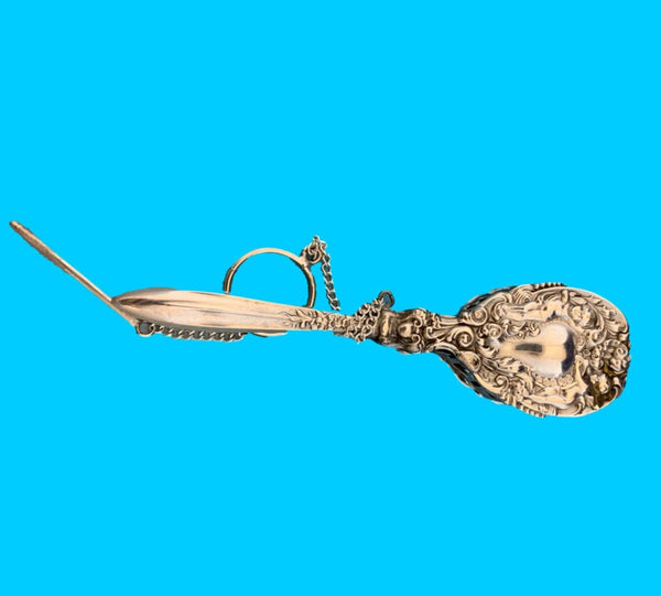 Sterling Art Nouveau Cherub Cupid Tussie Mussie Posey Posy Holder (#J1310)