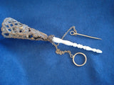 Gilt Brass Tussie Mussie Posey Posy Holder with Fable of Fox and Grapes (#J1202)