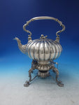 Jones Shreve & Brown Co Sterling Silver Kettle on Stand Melon Shaped (#6008)