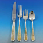 Golden Calvert Engraved by Kirk-Stieff Sterling Silver Flatware Set Service 48pc