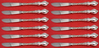 Du Barry by International Sterling Silver Butter Spreader HH modern Set 12pcs 6"